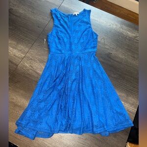 Blue Lace summer Dress small